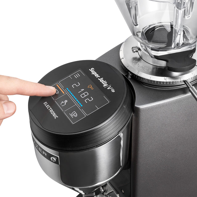 Mazzer Super Jolly V UP Electronic Espresso Grinder Silver