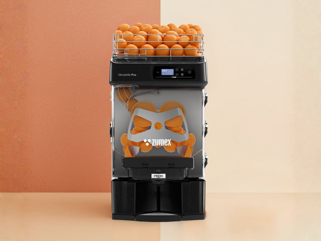 Zumex Versatile Pro Orange Juicer Machine 10216 — 27 Fruits/Minute, Black