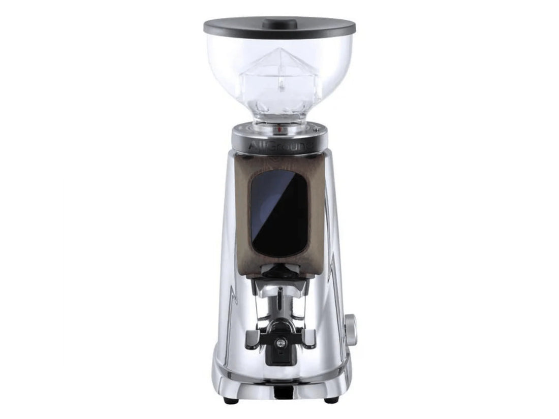 Fiorenzato ALL GROUND DARK-T 64MM Grinder, Silver & Dark Oak