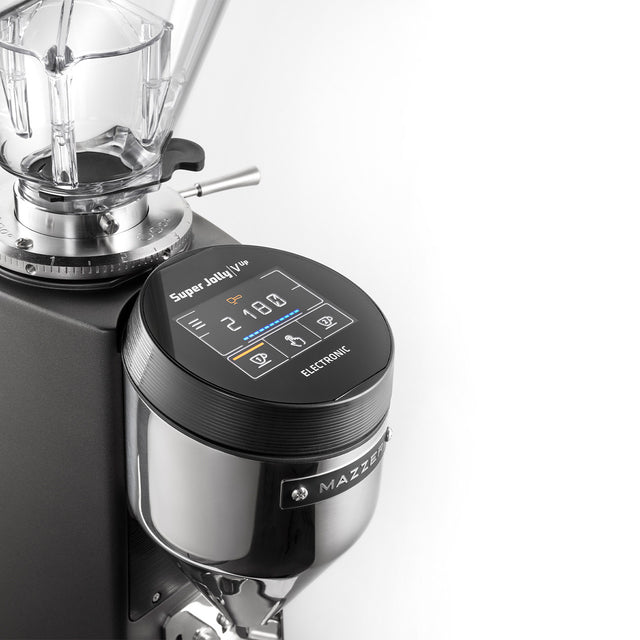 Mazzer Super Jolly V UP Electronic Espresso Grinder Polished Aluminum