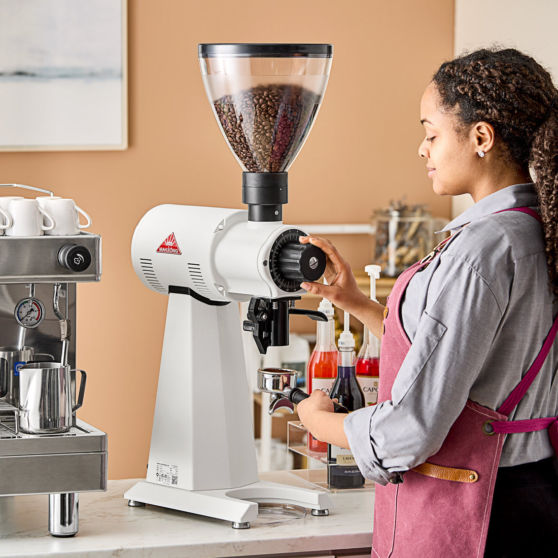 Mahlkonig EK43 Allround Commercial Coffee Grinder White