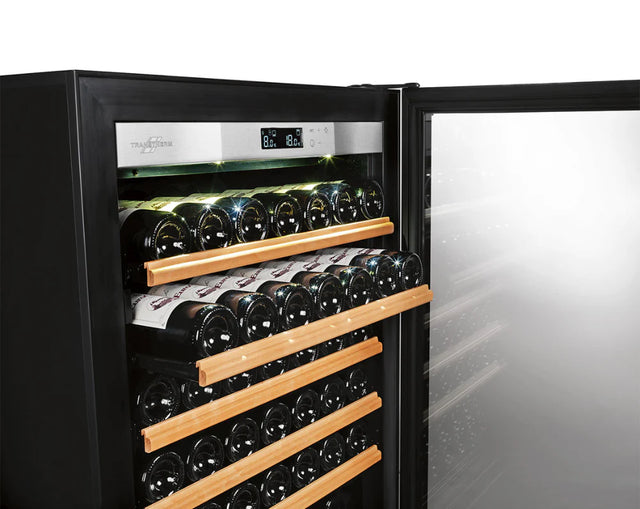 Transtherm by Eurocave Loft Vintage Wine Refrigerator — 148+ Bottle, Side-by-Side, Single-Zone, Full Glass Doors