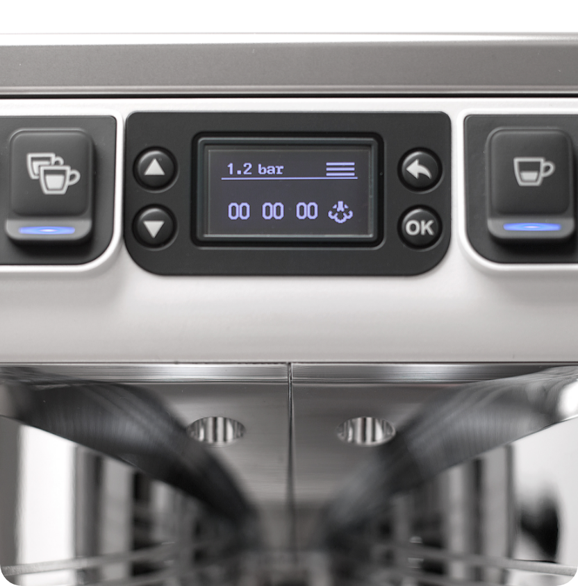 Nuova Simonelli Appia Life 2 Group Timer Espresso Machine display detail