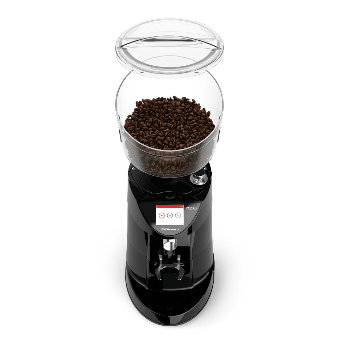 Nuova Simonelli MDXS On Demand Digit Espresso Grinder Black hopper view