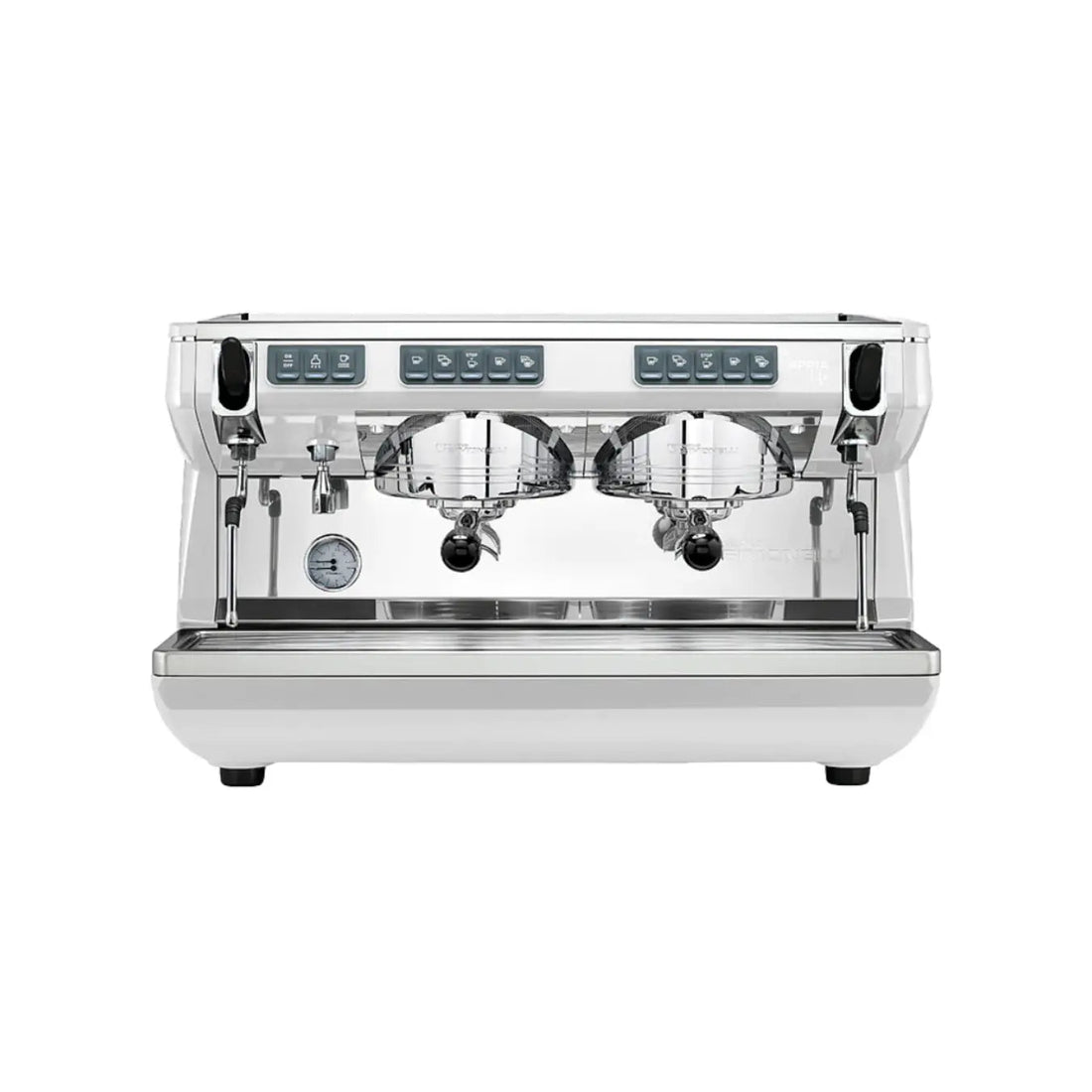 Nuova Simonelli Appia Life 2 Group Volumetric Espresso Machine White front view