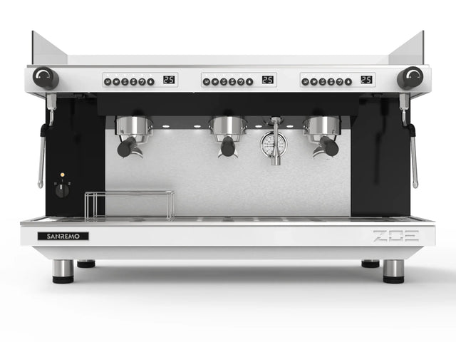 Sanremo ZOE COMPETITION 3 Group Espresso Machine — Tall Cup, White