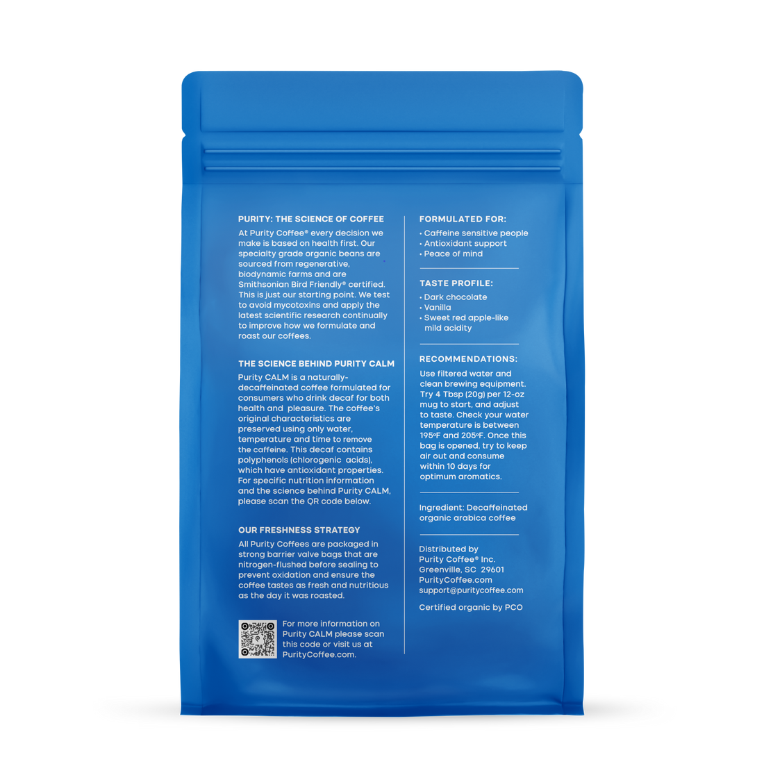 PURITY Decaf Whole Bean Coffee (12 oz)