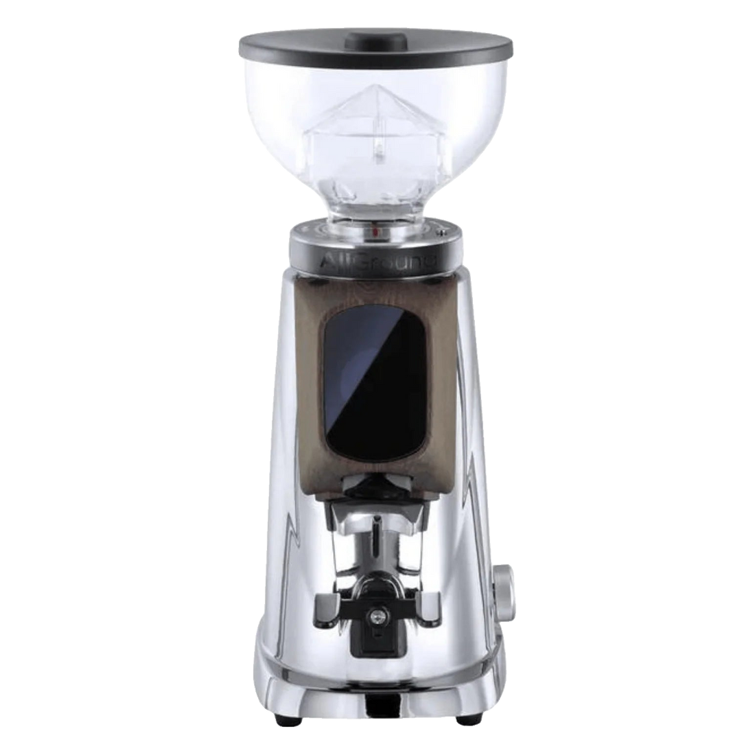Fiorenzato ALL GROUND DARK-T 64MM Grinder, Silver & Dark Oak