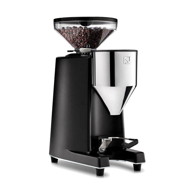 Nuova Simonelli G60 On Demand Espresso Grinder Black front angle view