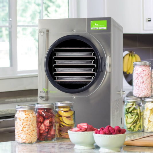 Harvest Right Home Freeze Dryer — Stainless Steel, 4-Tray, with Mylar Starter Kit & Premier Pump