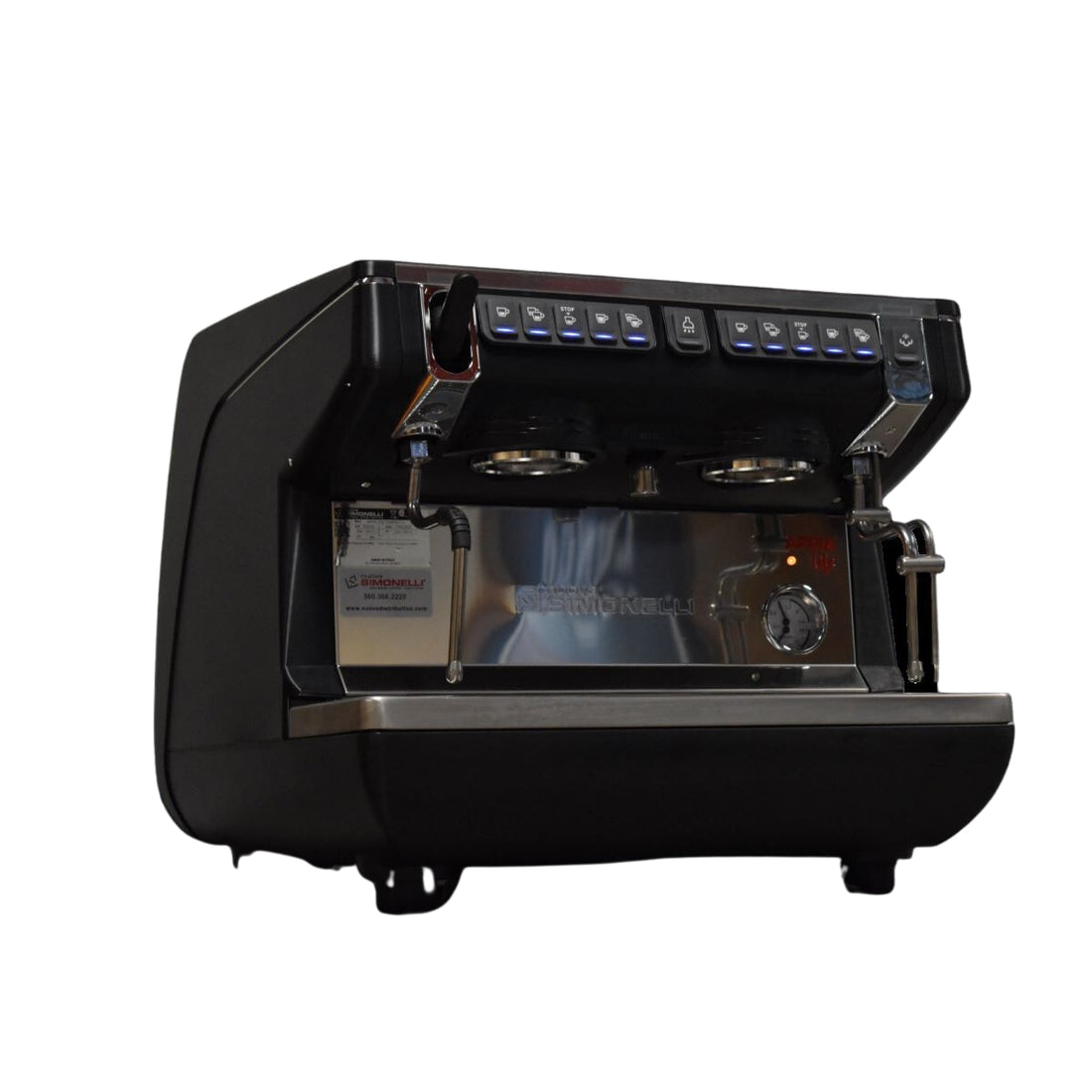 Nuova Simonelli Appia Life Compact 2 Group Volumetric with Autosteam 220V Espresso Machine Black