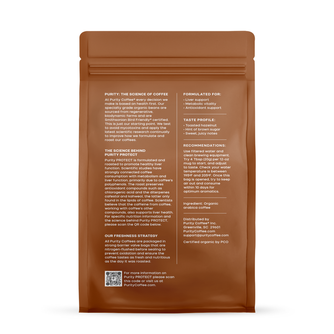 PURITY Light-Medium Roast Whole Bean Coffee (12 oz)