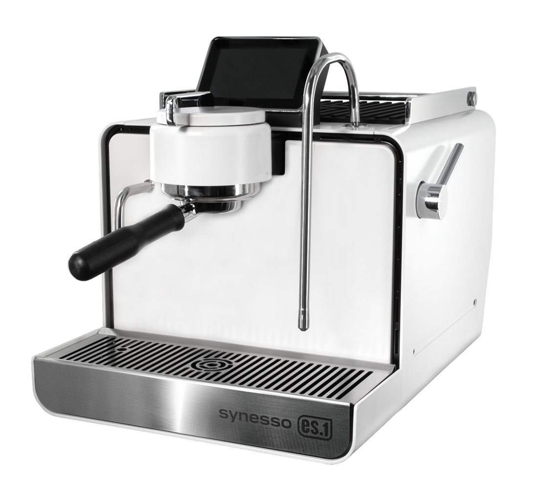 Synesso ES.1 Dual Boiler Espresso Machine White front three-quarter view